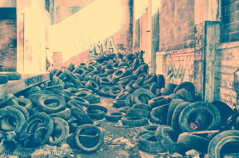 urban decay detroit tires in the street