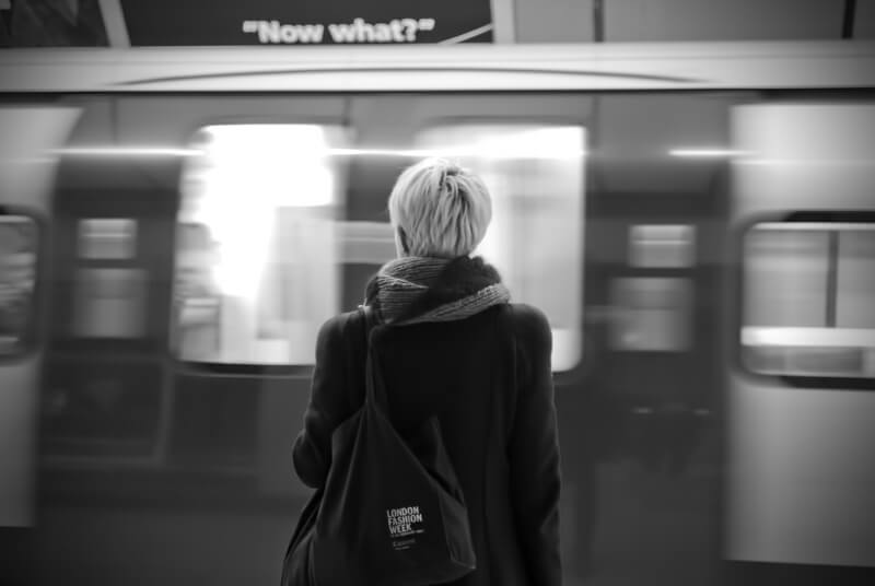 black and white metro
