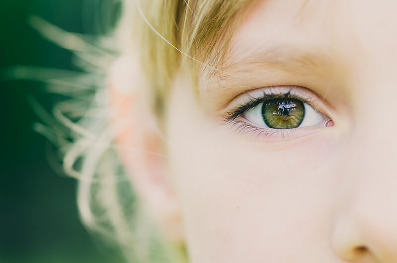 portrait of child eye