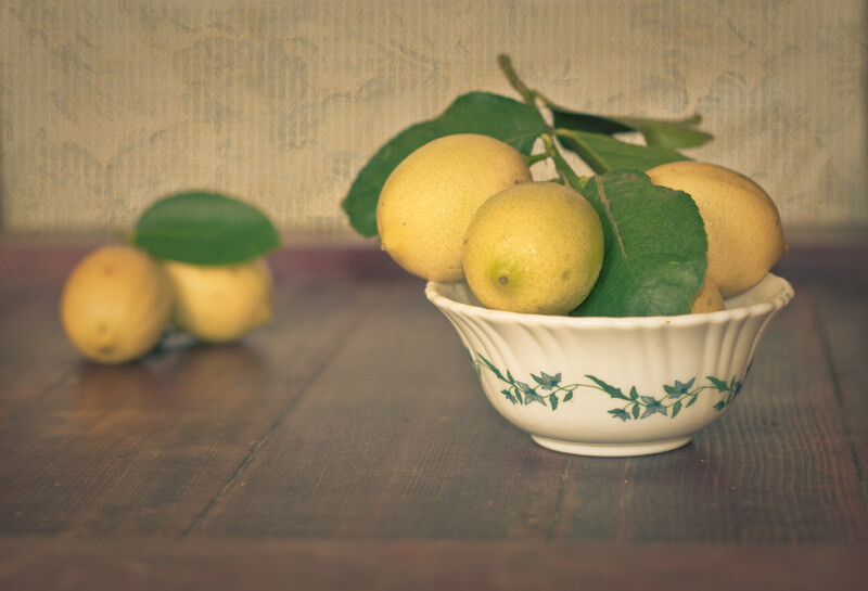 still life photography lemons