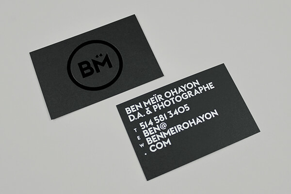 bm photographer business card