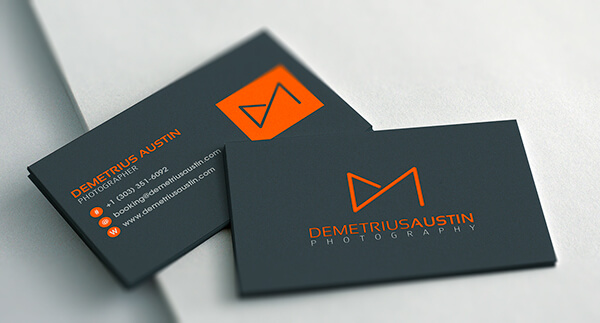 photographer business card