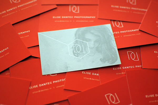 elise dantec photography business cards