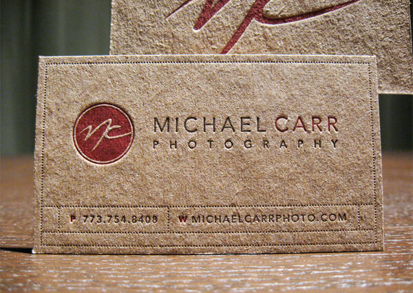 letterpress business cards