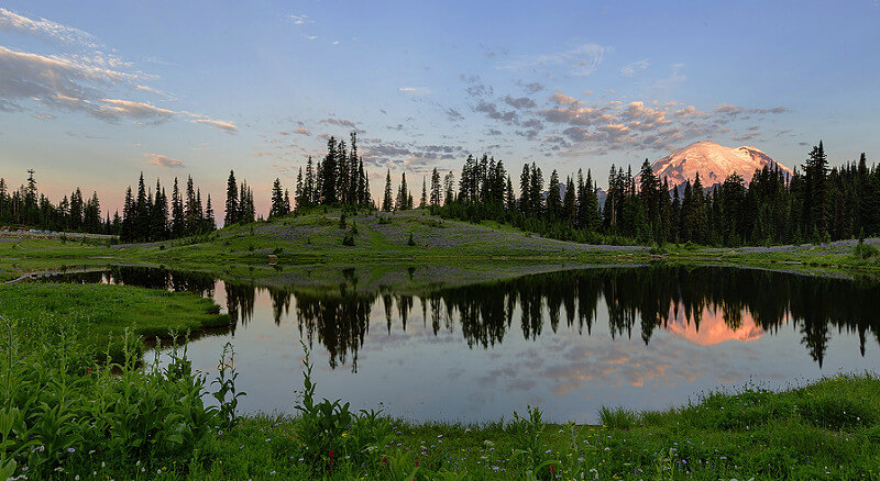 Early Morning at Tipsoo Lake, Mt Rainier NP, WA