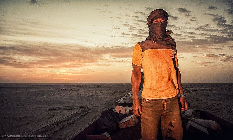 Sunrise Cargo Train Across the Sahara