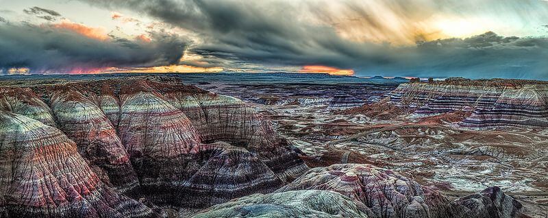 Blue Basin Sunset Petrified Forest National Park