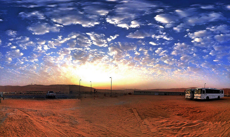 clouds over arabian desert