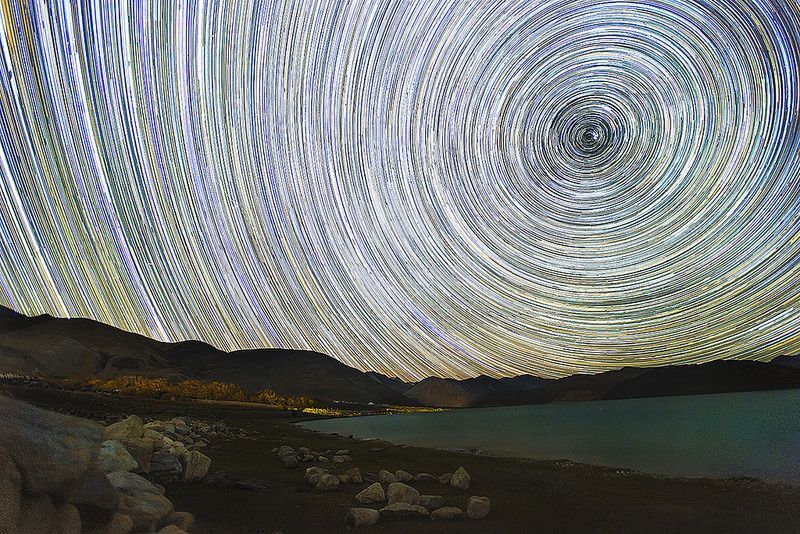 Pangong Lake Starry Night time lapse