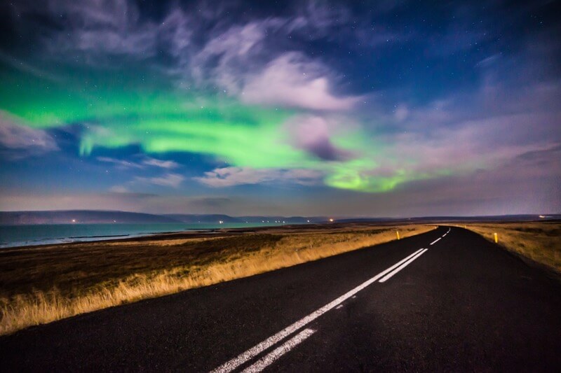 Andrés Nieto Porras - Night Iceland Road