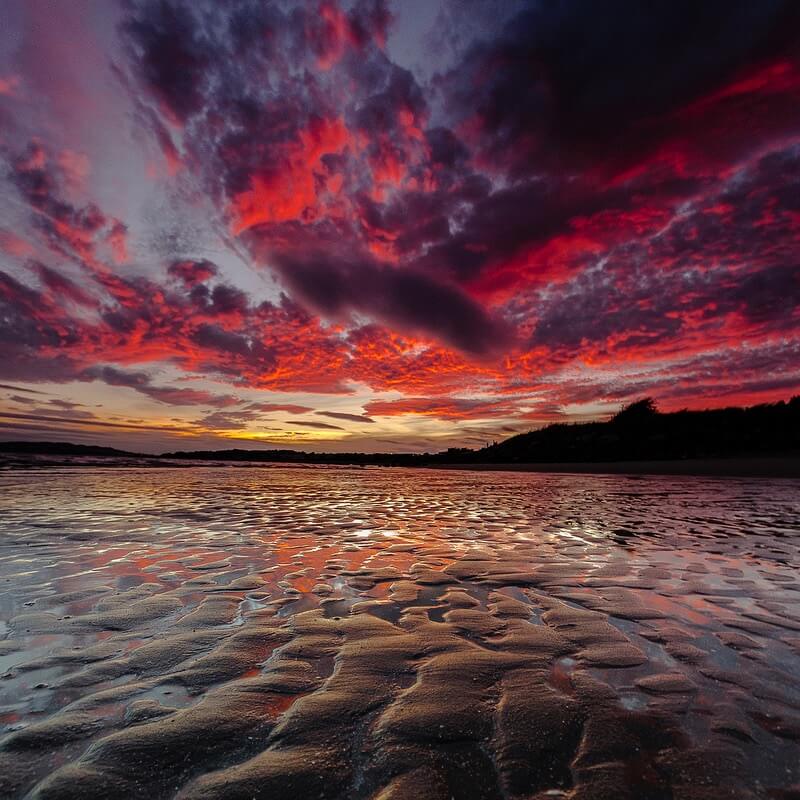 Monifieth beach sunset