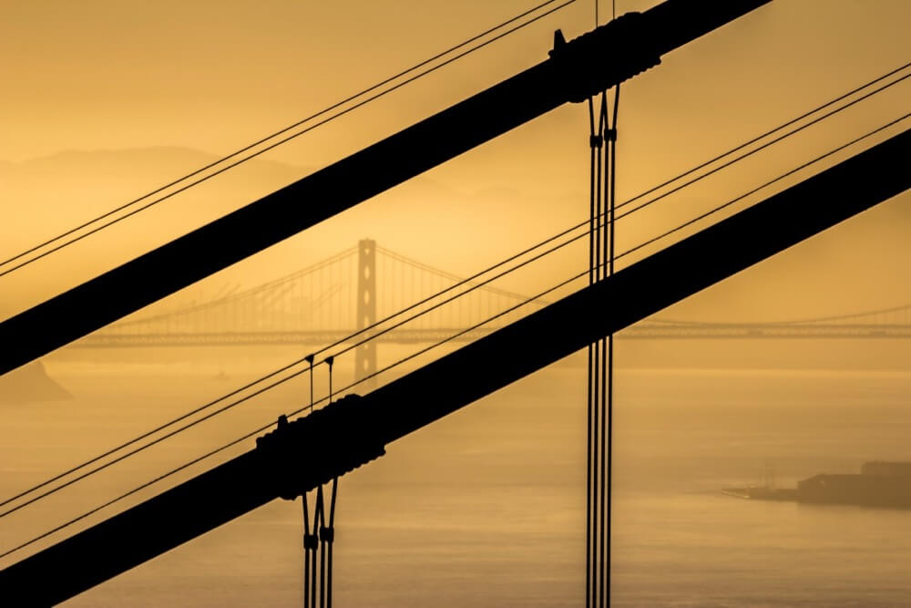 Andrew Moore - Bay Bridge looking through Golden Gate