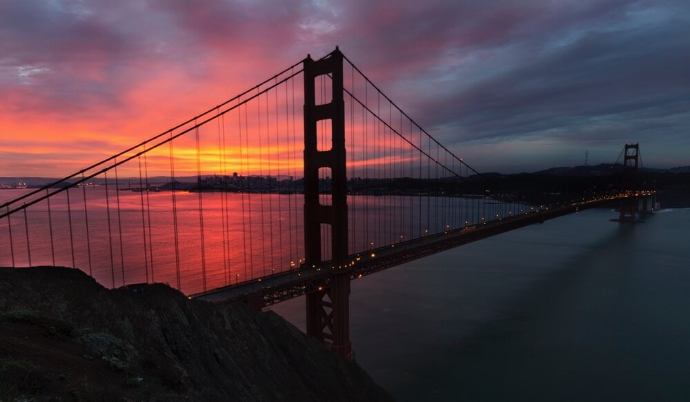 Rex Boggs - Golden Gate Bridge at Sunrise