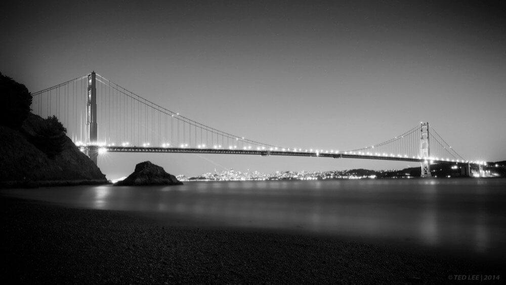 Ted - golden gate bridge b&w