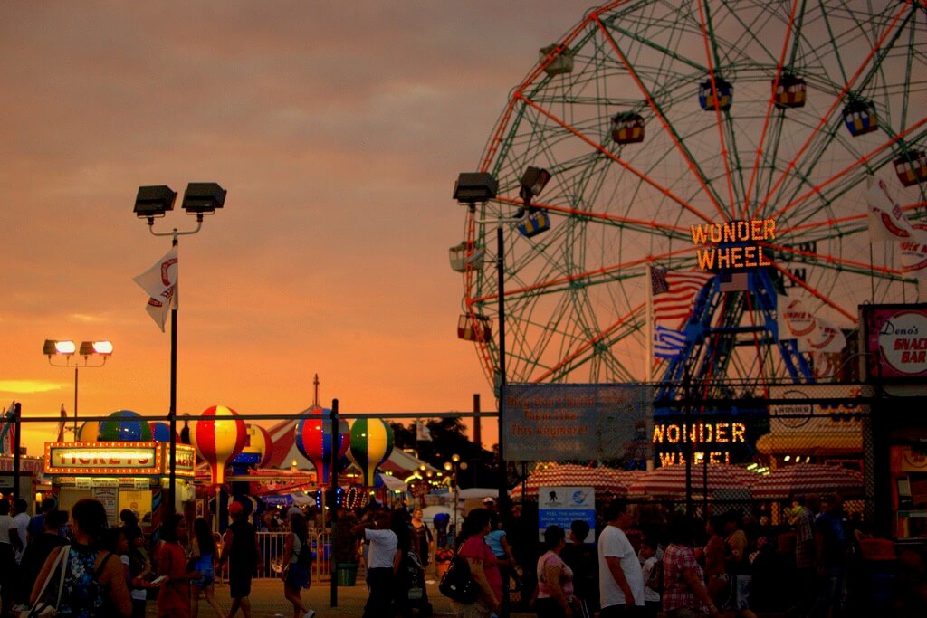 chris - coney island sunset