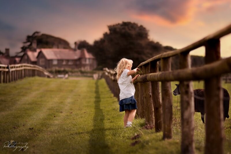 girl at fence