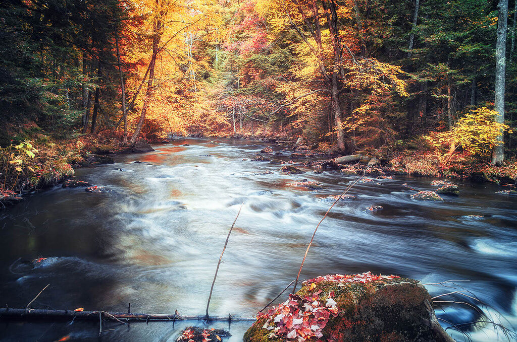 long exposure photography of river