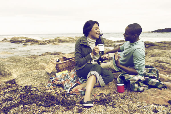 couple having picnic