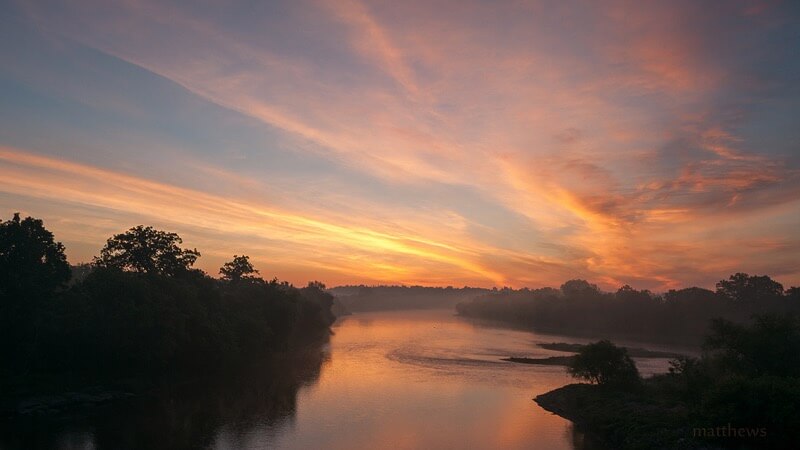 early morning fog