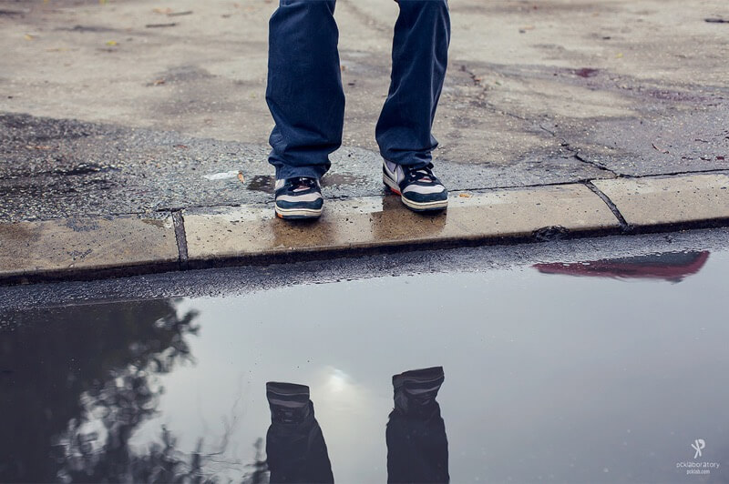 Yane Naumoski puddle reflection