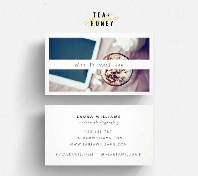 TeaAndHoneyStudio - Photographers Business Card