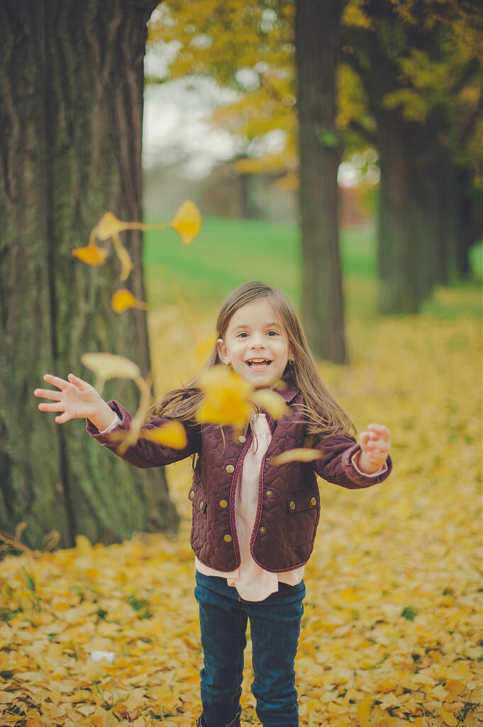 Dawn Derbyshire - throwing yellow leaves