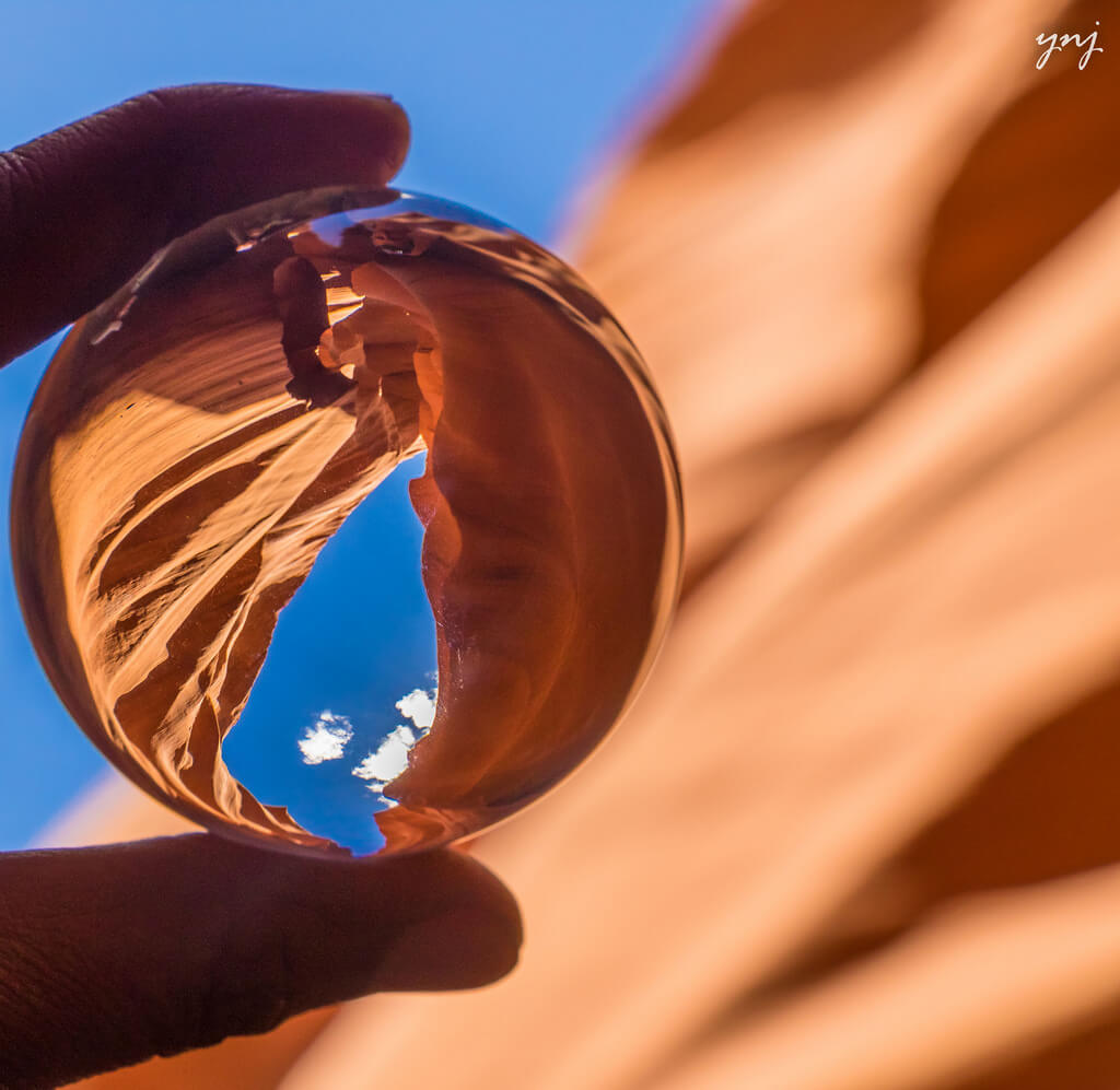 Yogendra Joshi - Antelope Canyon in a Crystal Ball