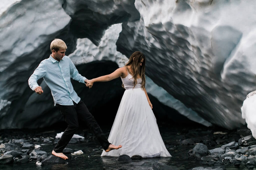 Hearnes Elopement Photography - Alaska Glacier Adventure Wedding Alyeska