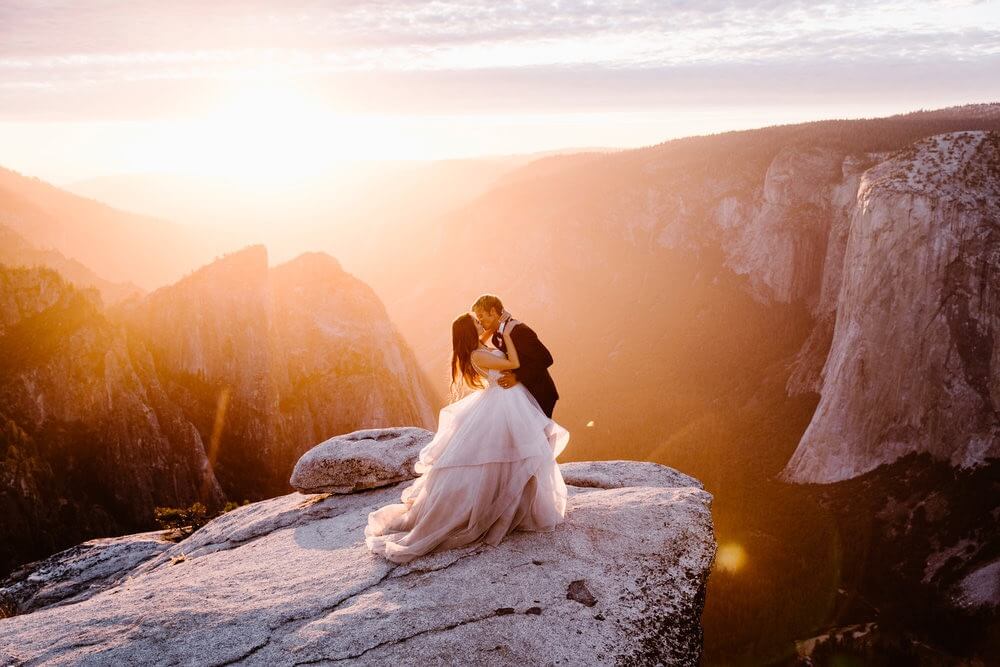 Hearnes Elopement Photography - Taft Point Adventure Wedding Yosemite National Park