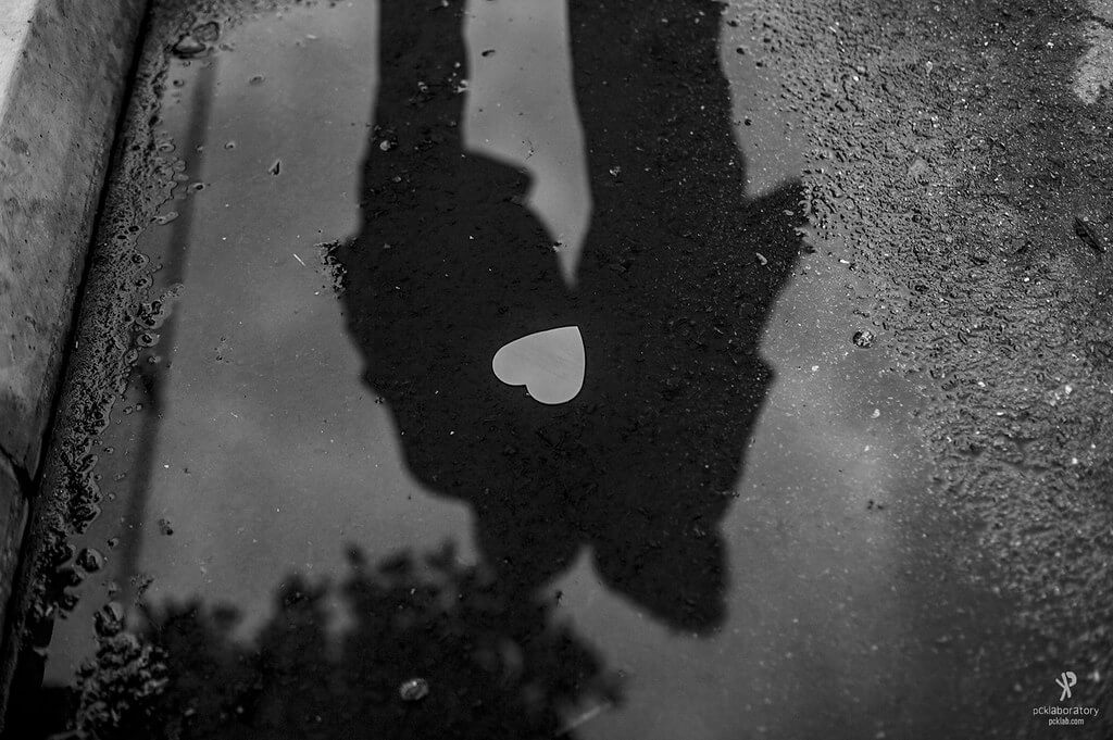 Yane Naumoski - heart puddle reflection