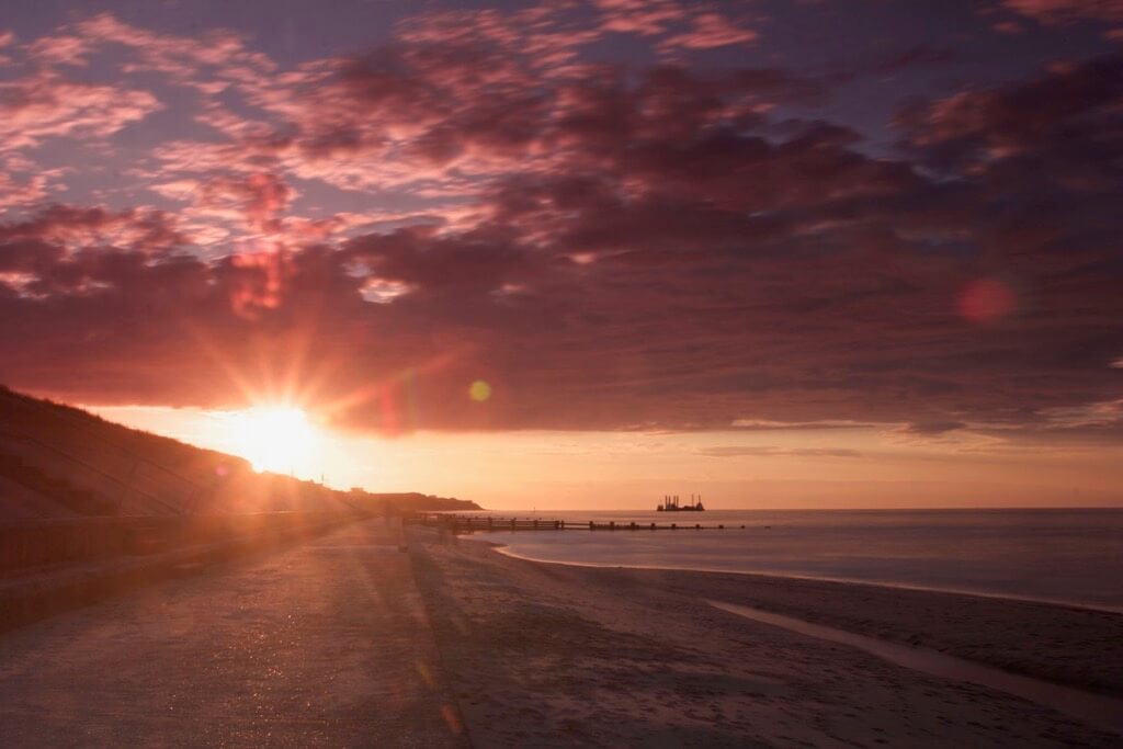 Barry Fisher - Sunset in Bacton, Norfolk