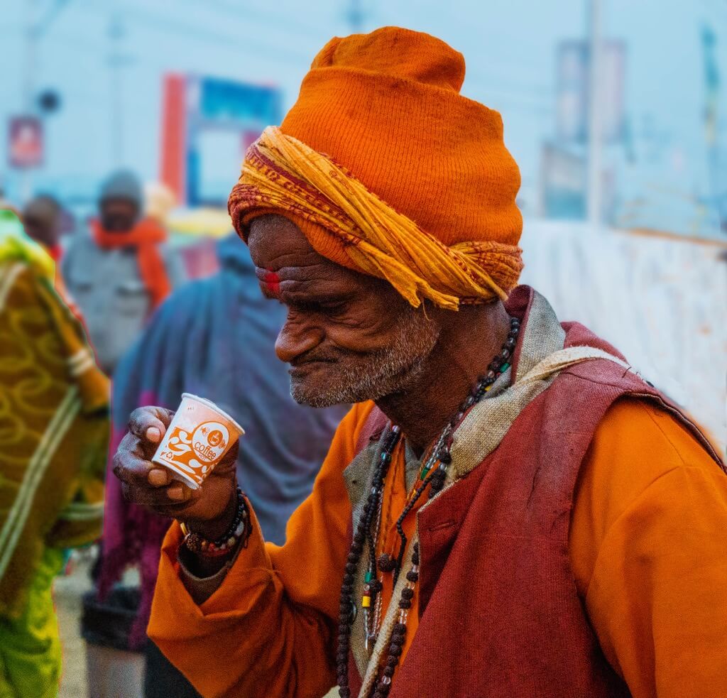 Manish (Valmie) Joshi - man drinking tea