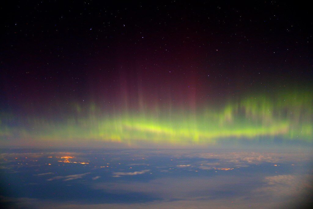 Paul Williams - northern lights from airplane