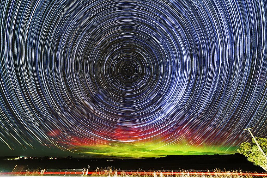 Paul Stewart - Star trails and Aurora