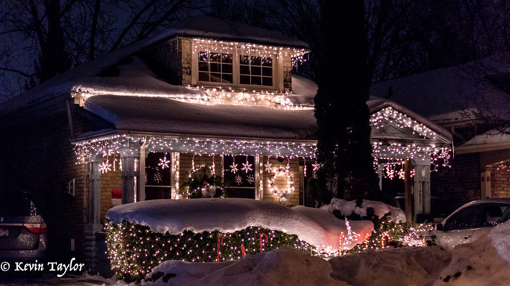 Kevin Taylor - Christmas lights with snow