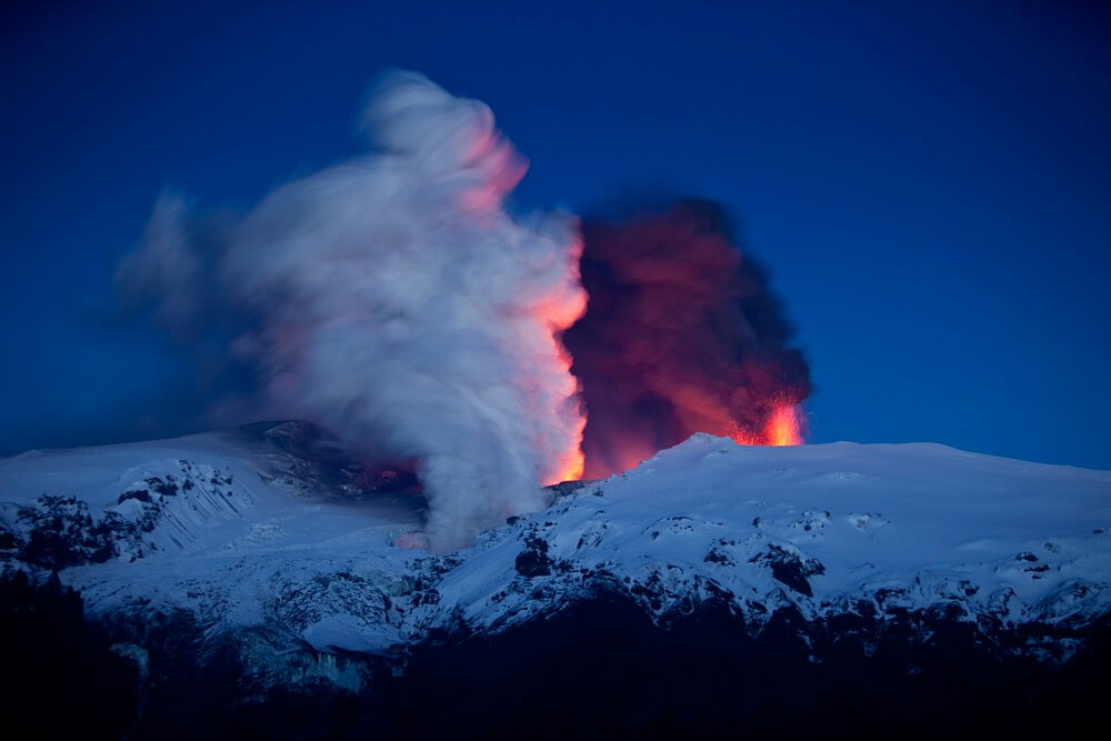 Ragnar Th. Sigurdsson - Lava and smoke, Eyjafjallajokull Volcano Erupting, Iceland