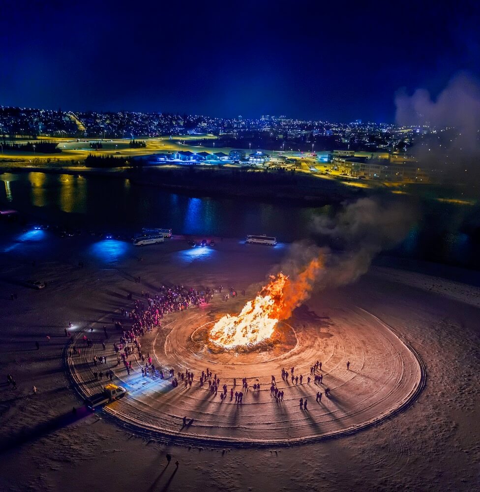 Ragnar Th. Sigurdsson - Bonfire, New Year´s Eve Celebration, Reykjavik, Iceland.