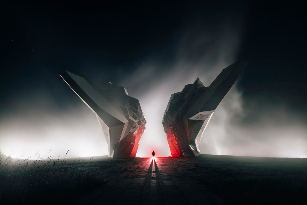 Sea of Clouds at Tjentiste War Memorial, Bosnia and Herzegovina