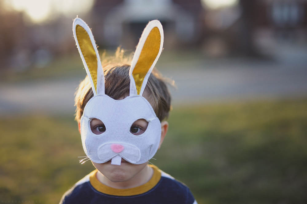 jordan parks - Easter rabbit mask