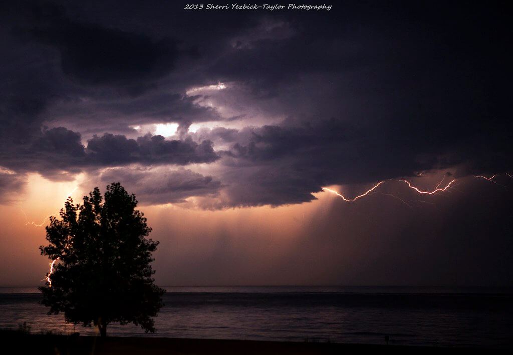 Sherri Yezbick-Taylor - Light Show on Lake Huron