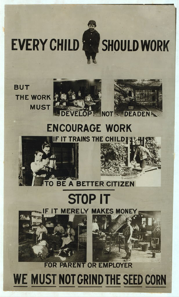 Lewis Wickes Hine - poster against child labor